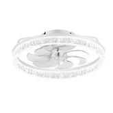 20 Inch 7-Blade White LED Ceiling Fan with Light and Remote Control
